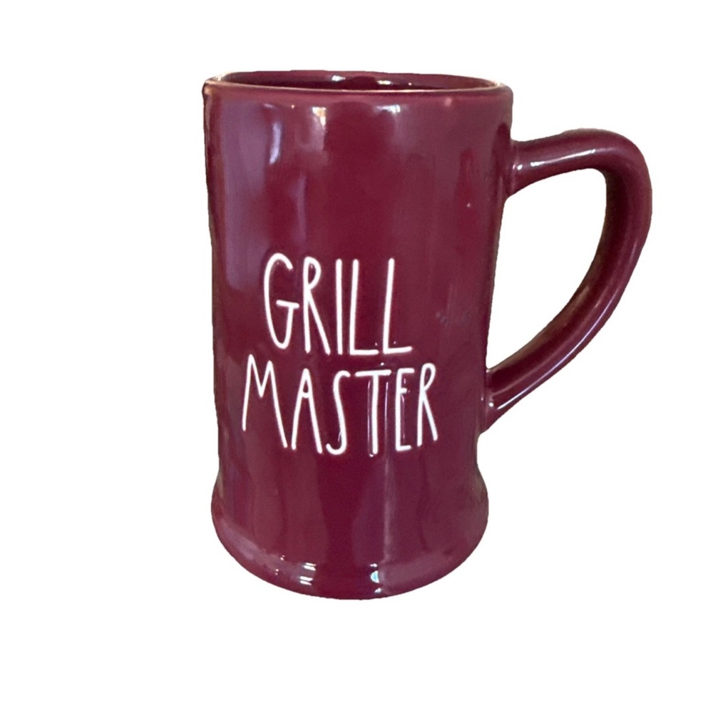 Rae Dunn Deep Red 'Grill Master' Mug